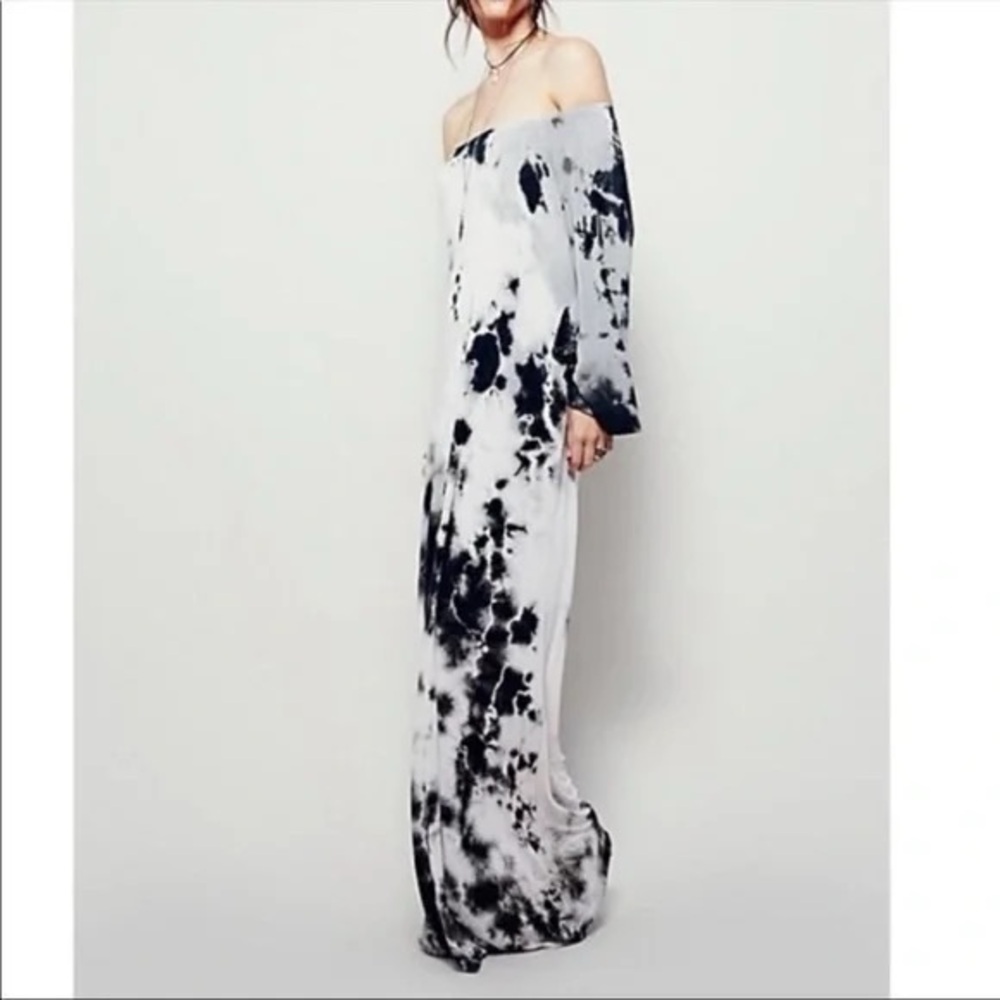 Free People Black and White Maxi Dress